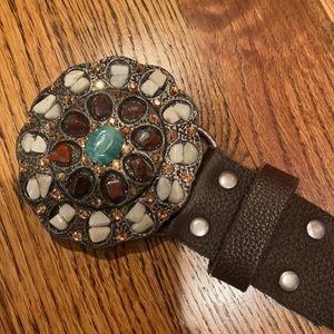 JEWEL’ed Sz 6 Gorgeous Brown Belt